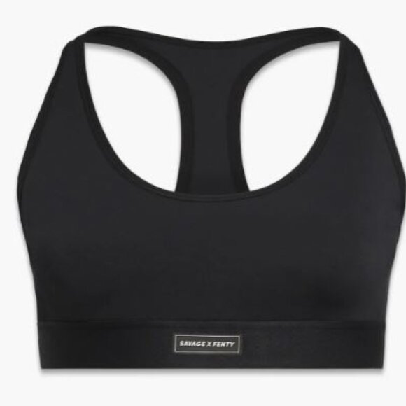 SAVAGE X FENTY Low-Impact Sports Bras Set of 2 in Black Caviar Sz LARGE - Picture 6 of 7